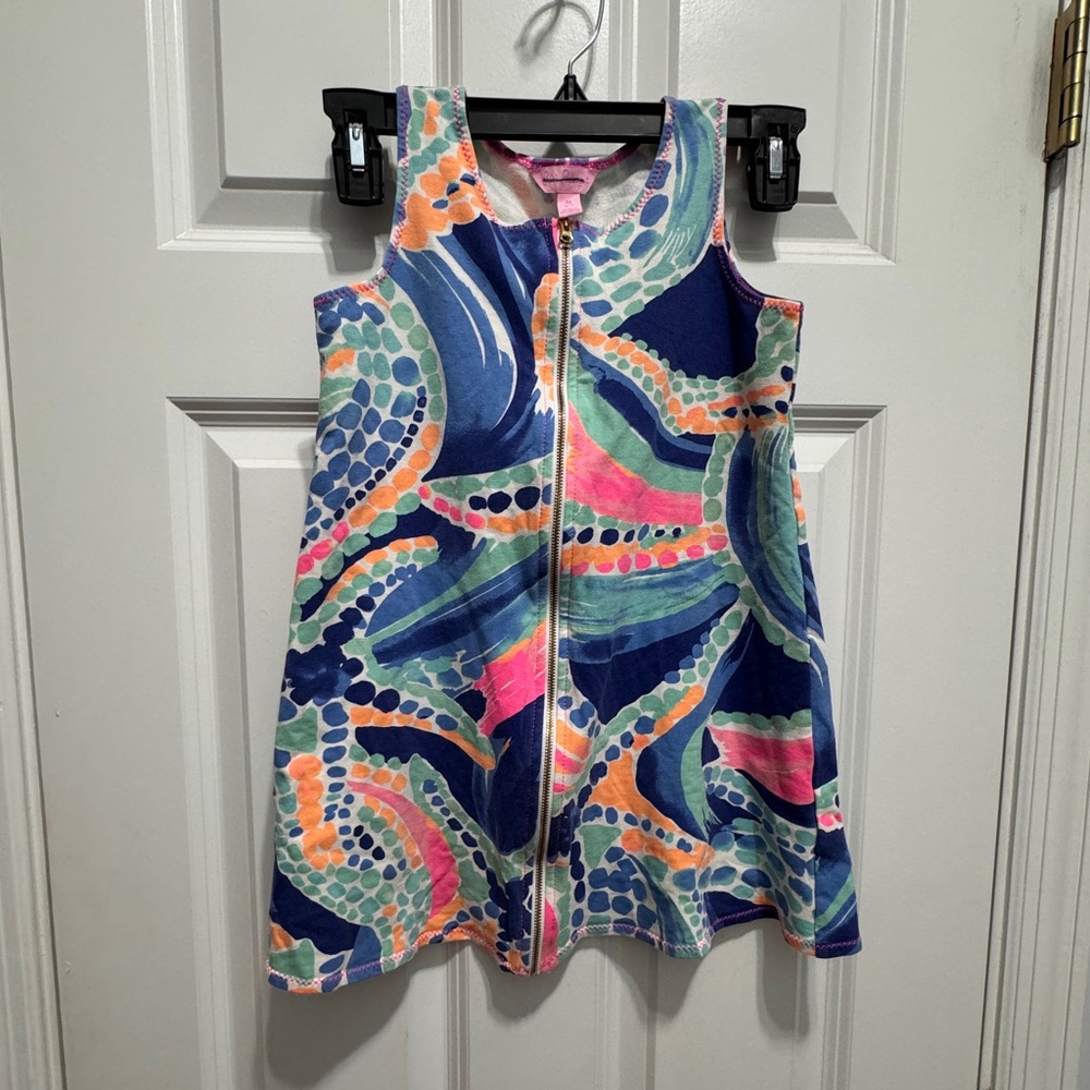 Lilly Pulitzer size M (6-7) fit snd flare full zip dress